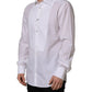 Dolce & Gabbana White Bib Cotton Poplin Dress Formal Shirt