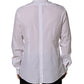 Dolce & Gabbana White Bib Cotton Poplin Dress Formal Shirt