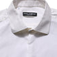 Dolce & Gabbana White Bib Cotton Poplin Dress Formal Shirt
