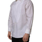 Dolce & Gabbana White Bib Cotton Poplin Dress Formal Shirt
