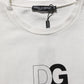 Dolce & Gabbana White DG Logo Crew Neck Short Sleeves T-shirt