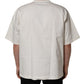 Dolce & Gabbana White Logo Print Cotton Crew Neck Men T-shirt