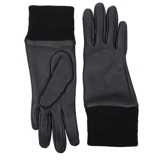 Burberry Black Leather Gloves