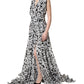 Dolce & Gabbana Black White Logo Sleeveless Floor Length Maxi Dress