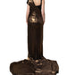 Dolce & Gabbana Bronze Asymmetrical Draping OneShoulder Dress