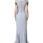 Dolce & Gabbana Light Blue Hydrangea Embellished Cap Sleeve Dress