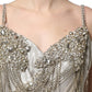 Dolce & Gabbana Silver Crystal Embellished EveningGown Dress