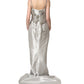 Dolce & Gabbana Silver Crystal Embellished EveningGown Dress