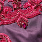 Dolce & Gabbana Purple Silk Crystal Strapless Floor Length Gown Dress