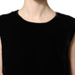 Dolce & Gabbana Black Viscose Velvet Floor Length Gown Dress