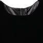 Dolce & Gabbana Black Viscose Velvet Floor Length Gown Dress