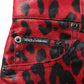 Dolce & Gabbana Red Leopard Skinny High Waist Denim Jeans