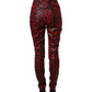 Dolce & Gabbana Red Leopard Skinny High Waist Denim Jeans