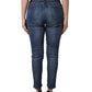 Dolce & Gabbana Blue Tattered Skinny Mid Waist Denim Jeans
