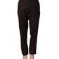 Dolce & Gabbana Brown Straight Leg Dress Silk Trousers Pants