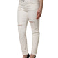 Dolce & Gabbana White Tattered Skinny Cotton Denim Jeans