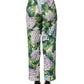 Dolce & Gabbana Multicolor Floral Print Tapered Trouser Pants