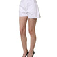 Dolce & Gabbana White Cotton HighWaist Denim Hotpants Shorts