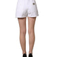 Dolce & Gabbana White Cotton HighWaist Denim Hotpants Shorts