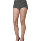 Dolce & Gabbana Black Rhinestone High Waist Hotpants Shorts