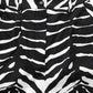 Dolce & Gabbana Black White Zebra Print Cotton High Waist Shorts