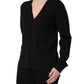 Dolce & Gabbana Black Wool Knit Button Cardigan Sweater