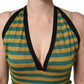 Dolce & Gabbana Multicolor Stripes Wool Knit Halter Tank Top