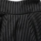 PINKO Cotton Striped Flared Silhouette Aline Midi Black