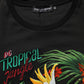 Dolce & Gabbana Black Tropical Print Cotton Round Neck T-Shirt