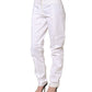 Patrizia Pepe White Mid Waist Tapered Formal Trousers Pants