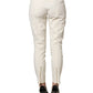 Elisabetta Franchi White Low Waist Skinny Women Trouser Pants