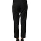 Dolce & Gabbana Black Mid Waisted Polyester Trouser Pants
