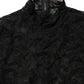 Dolce & Gabbana Black Floral Lace Turtle Neck Long Sleeve Top