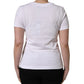 Dolce & Gabbana White Cotton Round Neck Short Sleeves T-Shirt