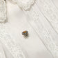 Dolce & Gabbana White Ruffled Sheer Silk Buttoned Blouse Top