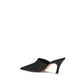 Amina Muaddi Black Silk Sandals