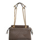 Fendi Brown Quilted Lambskin Leather Dotcom Click Small Shoulder Bag