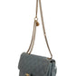 Chanel Blue Quilted Leather Crown Flap Shoulder Bag