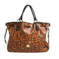 MCM Visetos Leopard Aren Medium Shopper Tote