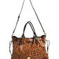MCM Visetos Leopard Aren Medium Shopper Tote