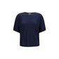 Brunello Cucinelli Blue Cashmere Sleeveles Sweater
