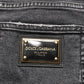 Dolce & Gabbana Dark Grey Distressed Mid Waist Denim Jeans