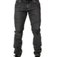 Dolce & Gabbana Dark Grey Distressed Mid Waist Denim Jeans