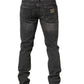 Dolce & Gabbana Dark Grey Distressed Mid Waist Denim Jeans