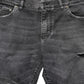 Dolce & Gabbana Dark Grey Distressed Mid Waist Denim Jeans
