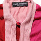 Dolce & Gabbana Pink Short Sleeves Buttoned Ascot Collar Top