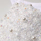 Dolce & Gabbana White Pearls Beaded Corset Bustier Crop Top