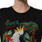 Dolce & Gabbana Black Tropical Jungle Round Neck T-shirt