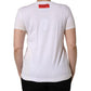 Dolce & Gabbana White D&G is Flowers Print Round Neck T-shirt