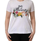 Dolce & Gabbana White D&G is Flowers Print Round Neck T-shirt